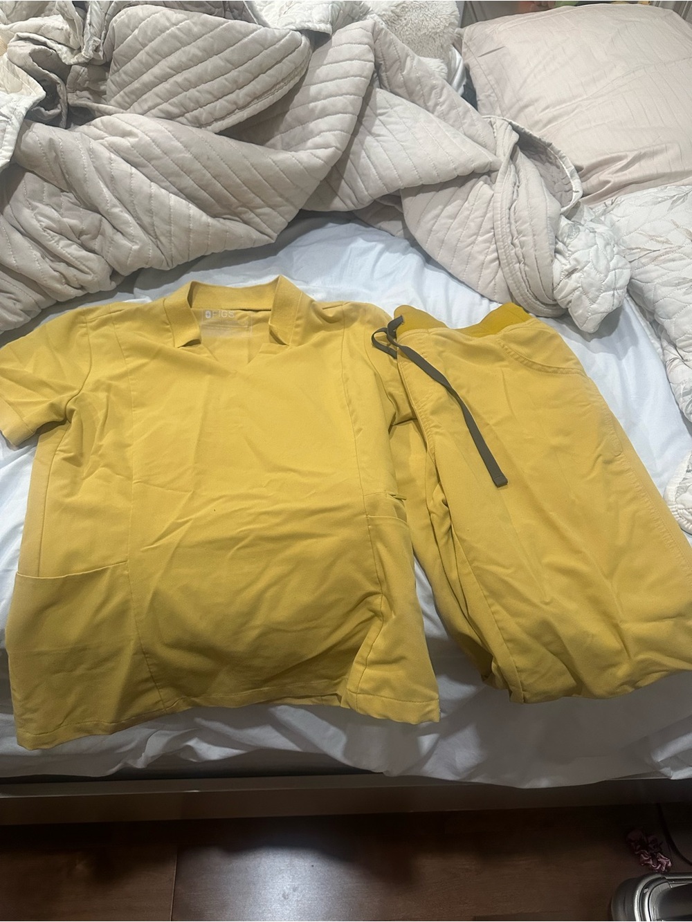 Figs Women's Scrub Set in Mustard